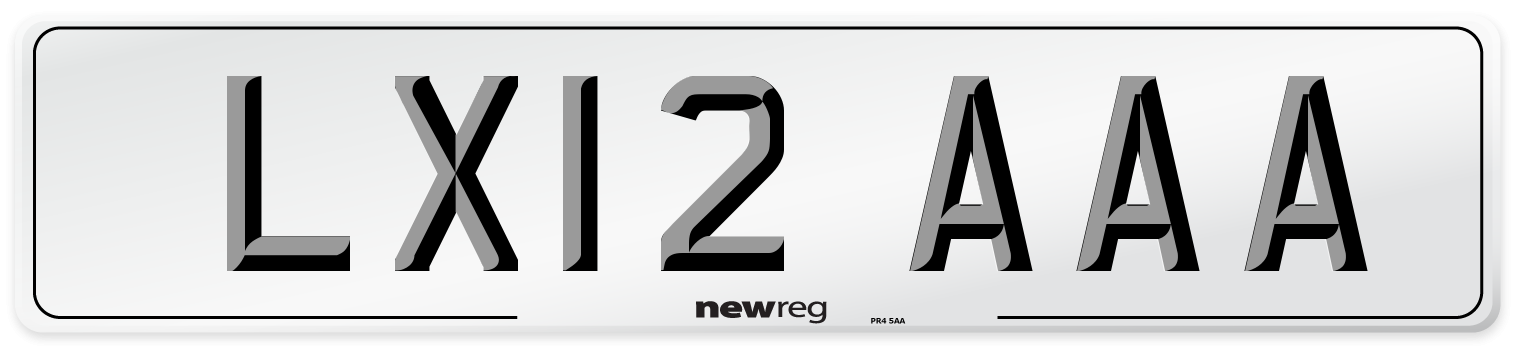 LX12 AAA Number Plate from New Reg